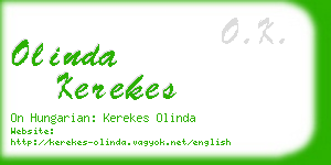 olinda kerekes business card